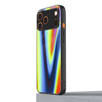 Luminous Aura iphone 17 pro mobile cover | shockproof glass phone case