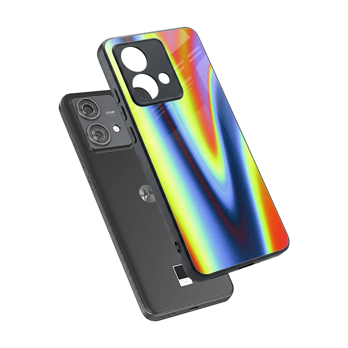 Luminous Aura sleek motorola edge 40 neo 5g cover with tempered glass back and TPU edges