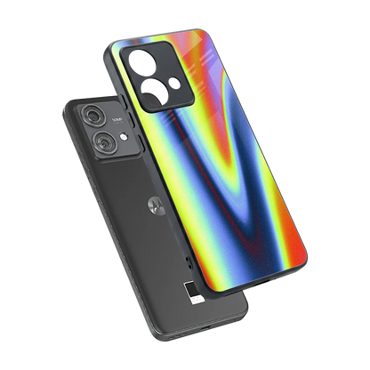 Luminous Aura sleek motorola edge 40 neo 5g cover with tempered glass back and TPU edges