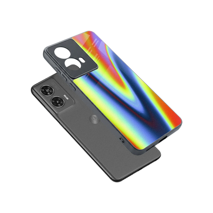 Luminous Aura sleek motorola edge 50 fusion cover with tempered glass back and TPU edges