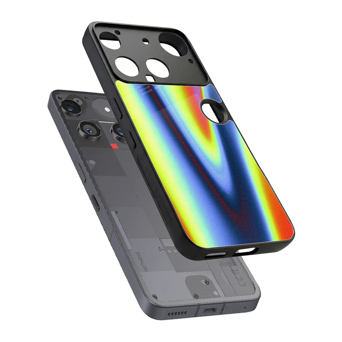 Luminous Aura sleek nothing phone 3 cover with tempered glass back and TPU edges