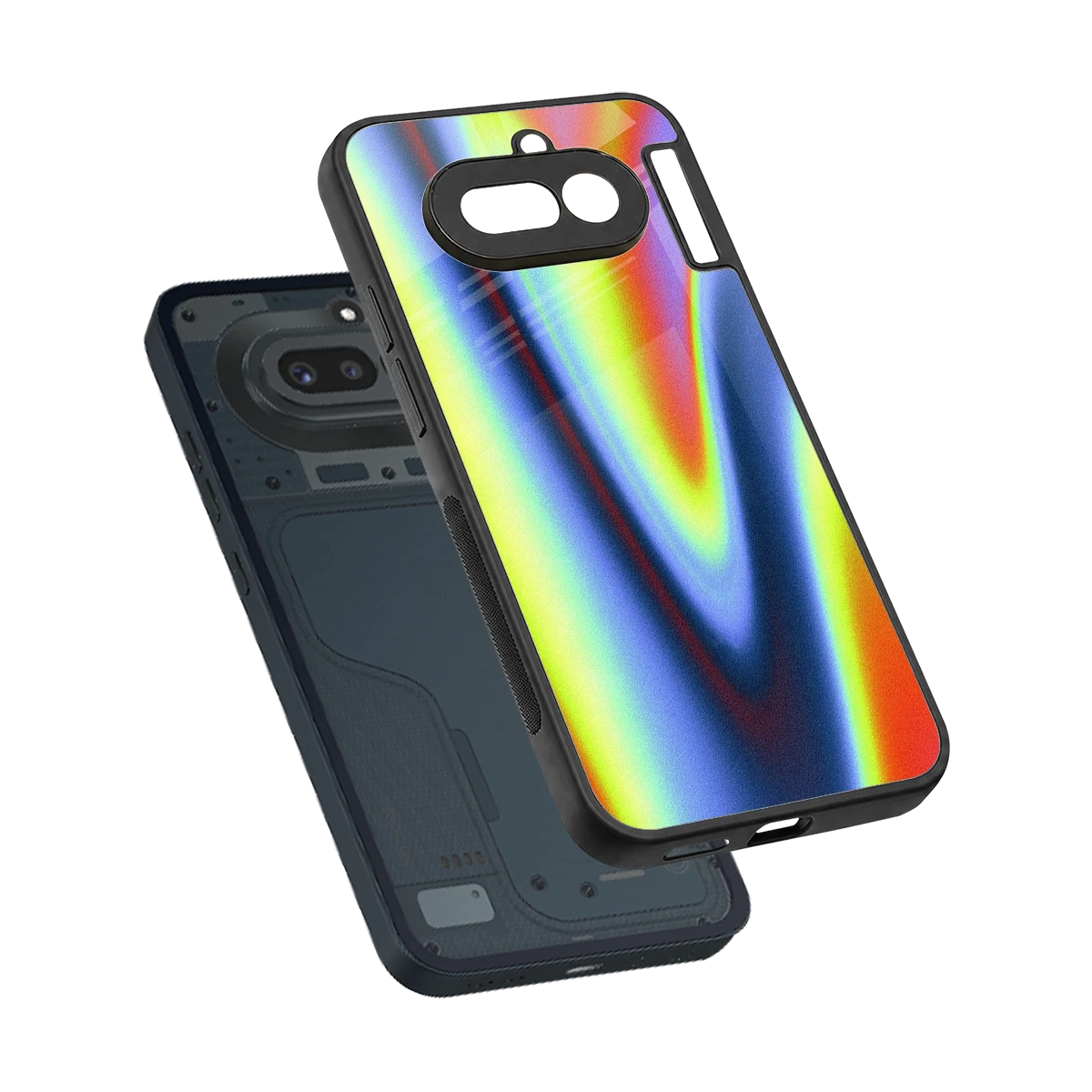 Luminous Aura sleek nothing phone 4a cover with tempered glass back and TPU edges
