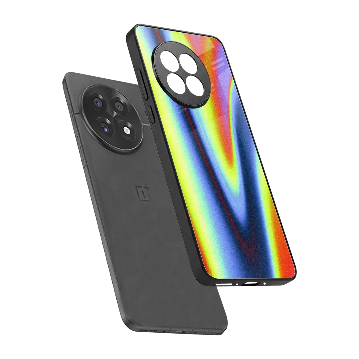 Luminous Aura sleek oneplus 13r cover with tempered glass back and TPU edges
