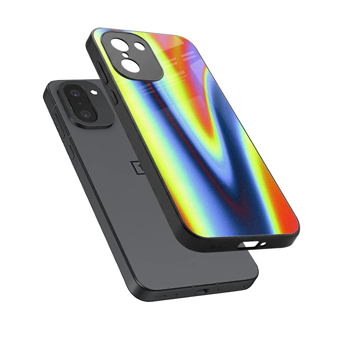 Luminous Aura sleek oneplus 15r cover with tempered glass back and TPU edges
