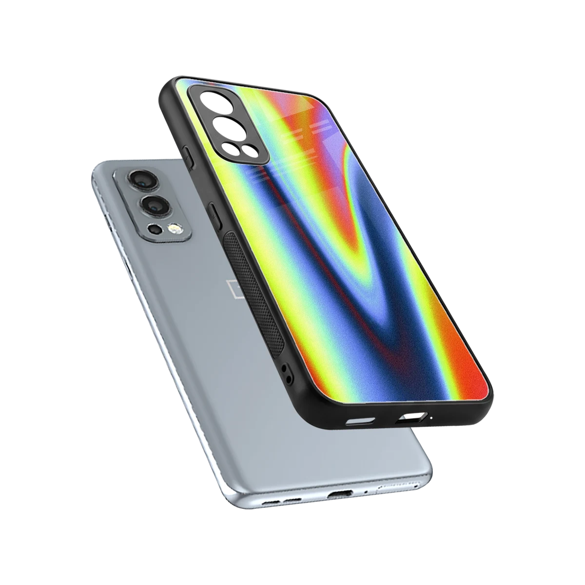 Luminous Aura sleek oneplus nord 2 cover with tempered glass back and TPU edges
