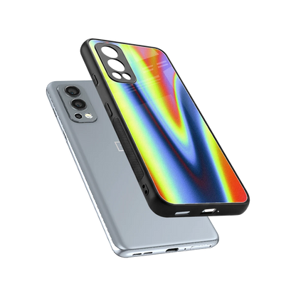 Luminous Aura sleek oneplus nord 2 cover with tempered glass back and TPU edges