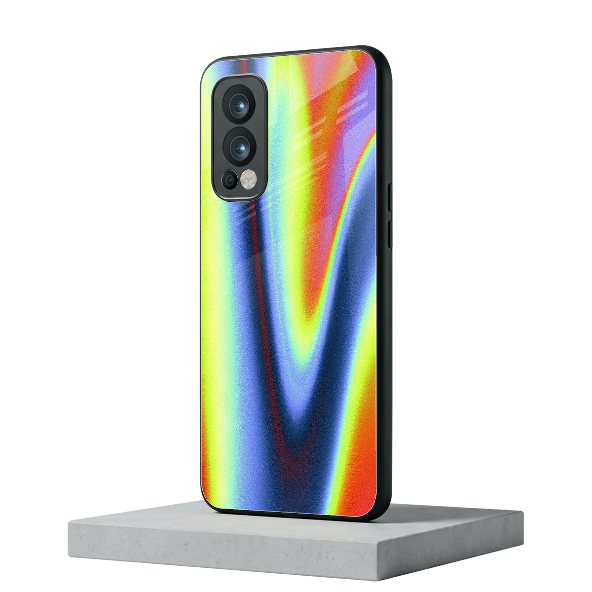 Luminous Aura oneplus nord 2 mobile cover | shockproof glass phone case