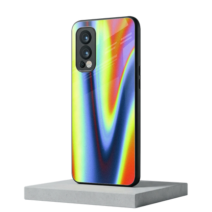 Luminous Aura oneplus nord 2 mobile cover | shockproof glass phone case