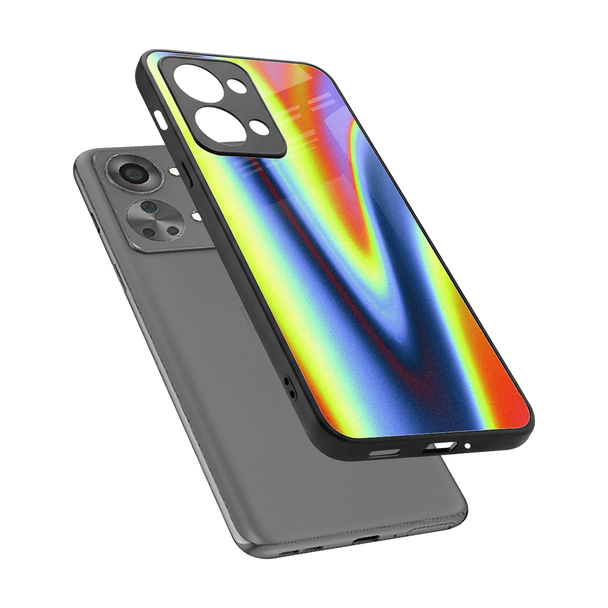 Luminous Aura sleek oneplus nord 2t cover with tempered glass back and TPU edges