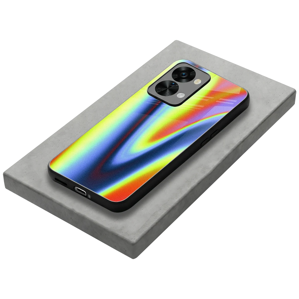 Luminous Aura stylish phone case for oneplus nord 2t | glossy glass and slim fit