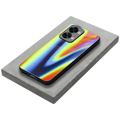 Luminous Aura stylish phone case for oneplus nord 2t | glossy glass and slim fit