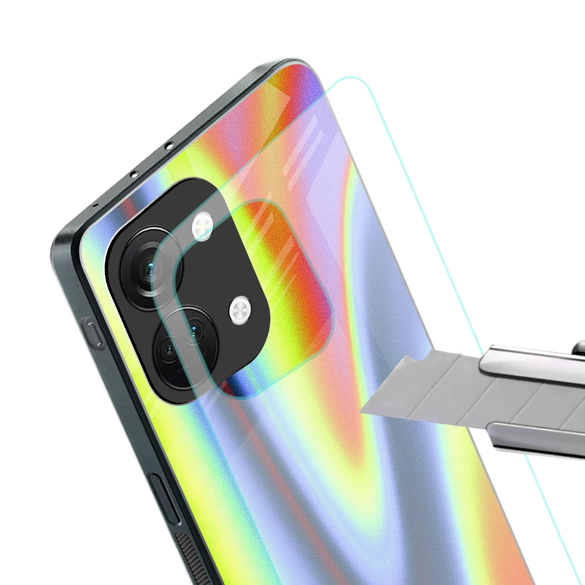 Luminous Aura stylish phone case for oneplus nord 3 | glossy glass and slim fit