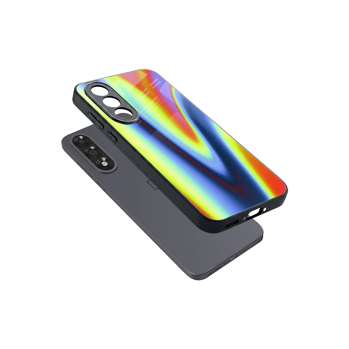 Luminous Aura sleek oneplus nord 5 cover with tempered glass back and TPU edges