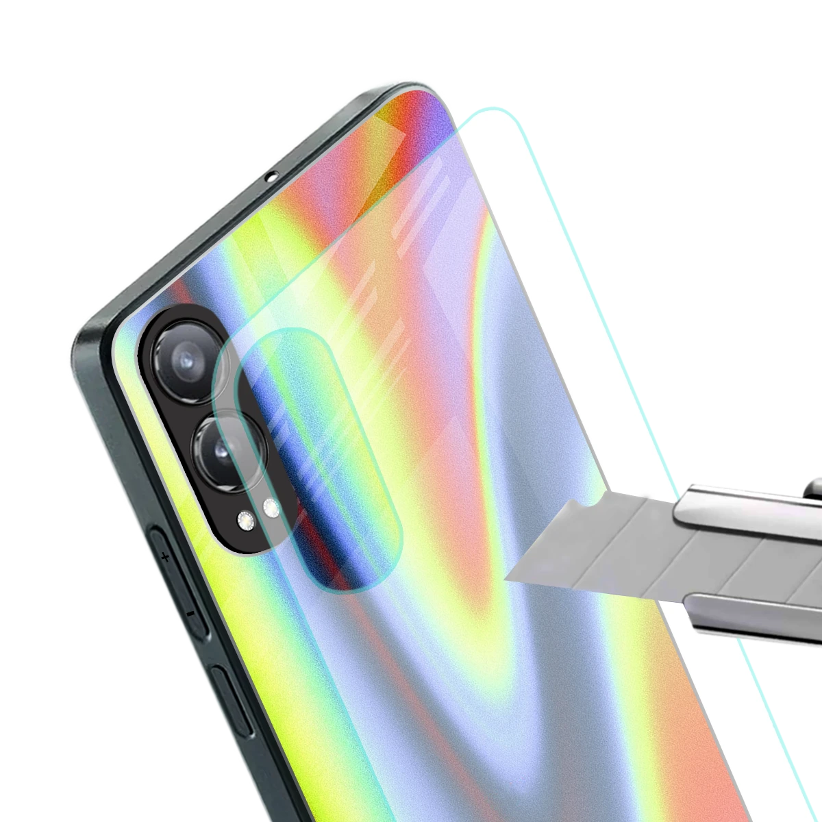 Luminous Aura stylish phone case for oneplus nord ce 4 lite | glossy glass and slim fit