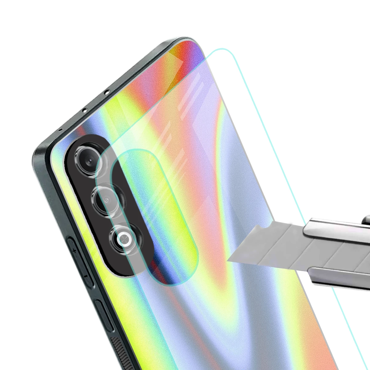 Luminous Aura stylish phone case for oneplus nord ce 4 | glossy glass and slim fit