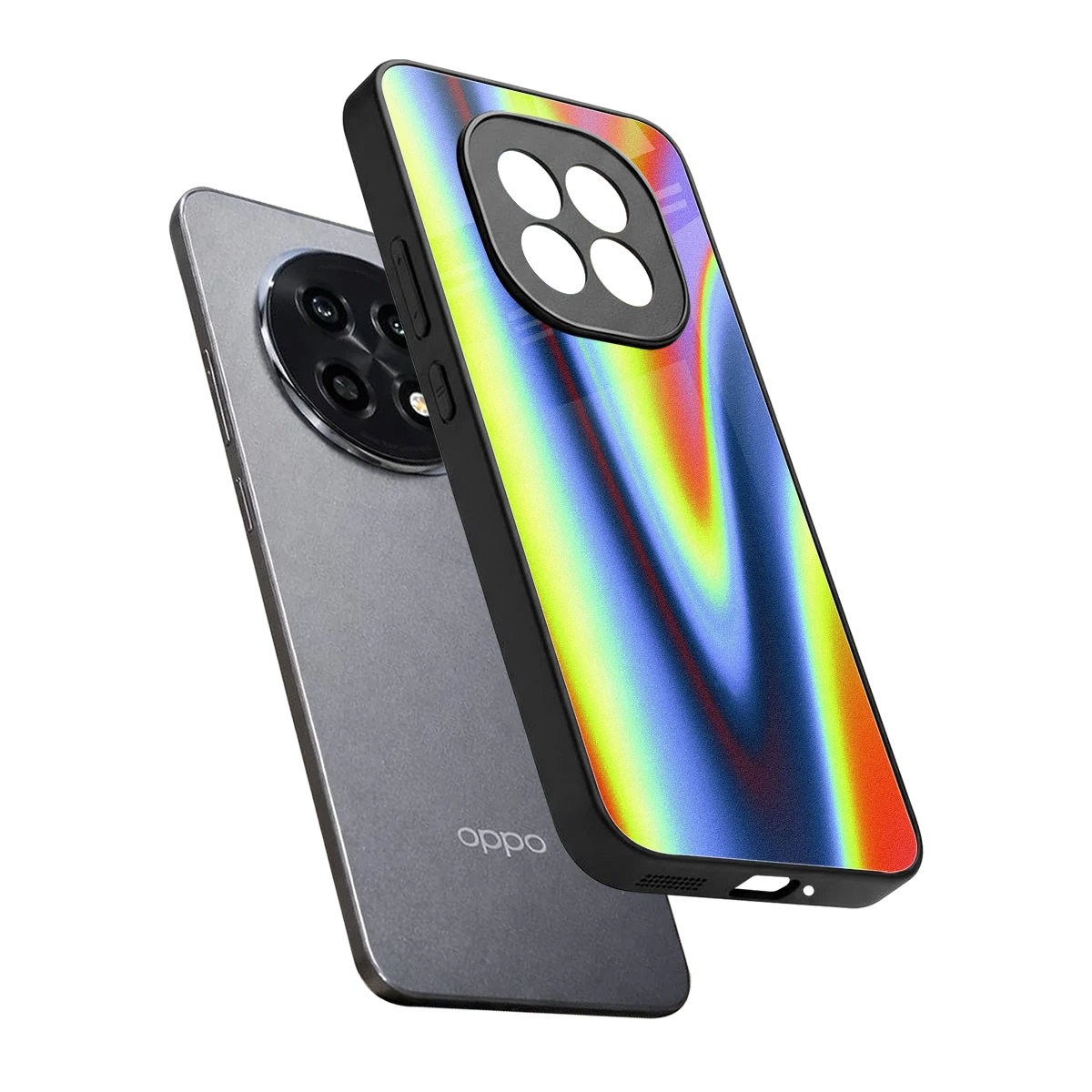 Luminous Aura sleek oppo f29 pro 5g cover with tempered glass back and TPU edges