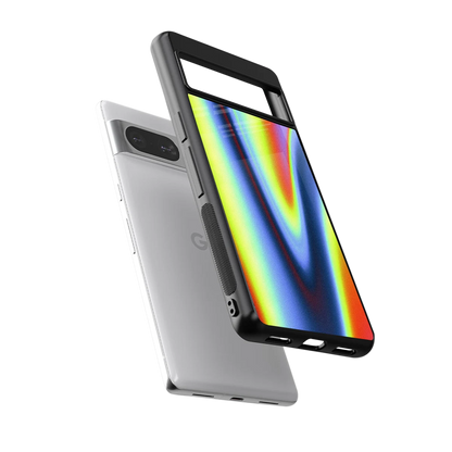Luminous Aura sleek google pixel 8 cover with tempered glass back and TPU edges