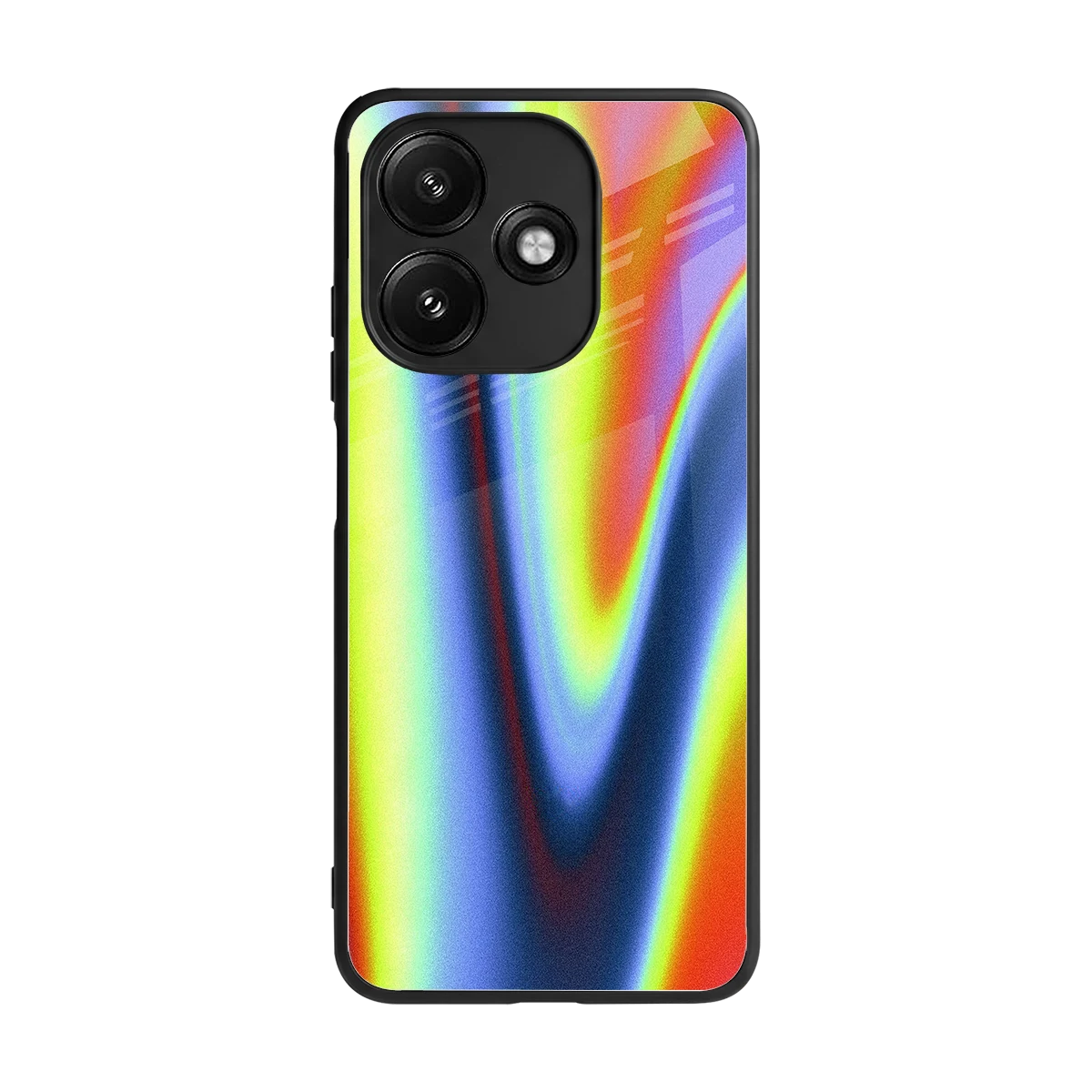 Luminous Aura back phone cover | glass case for redmi 12 5g