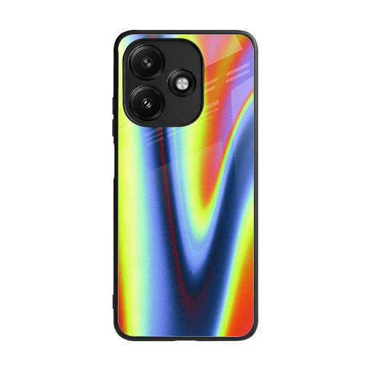 Luminous Aura back phone cover | glass case for redmi 12 5g