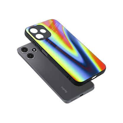 Luminous Aura sleek redmi 12 5g cover with tempered glass back and TPU edges