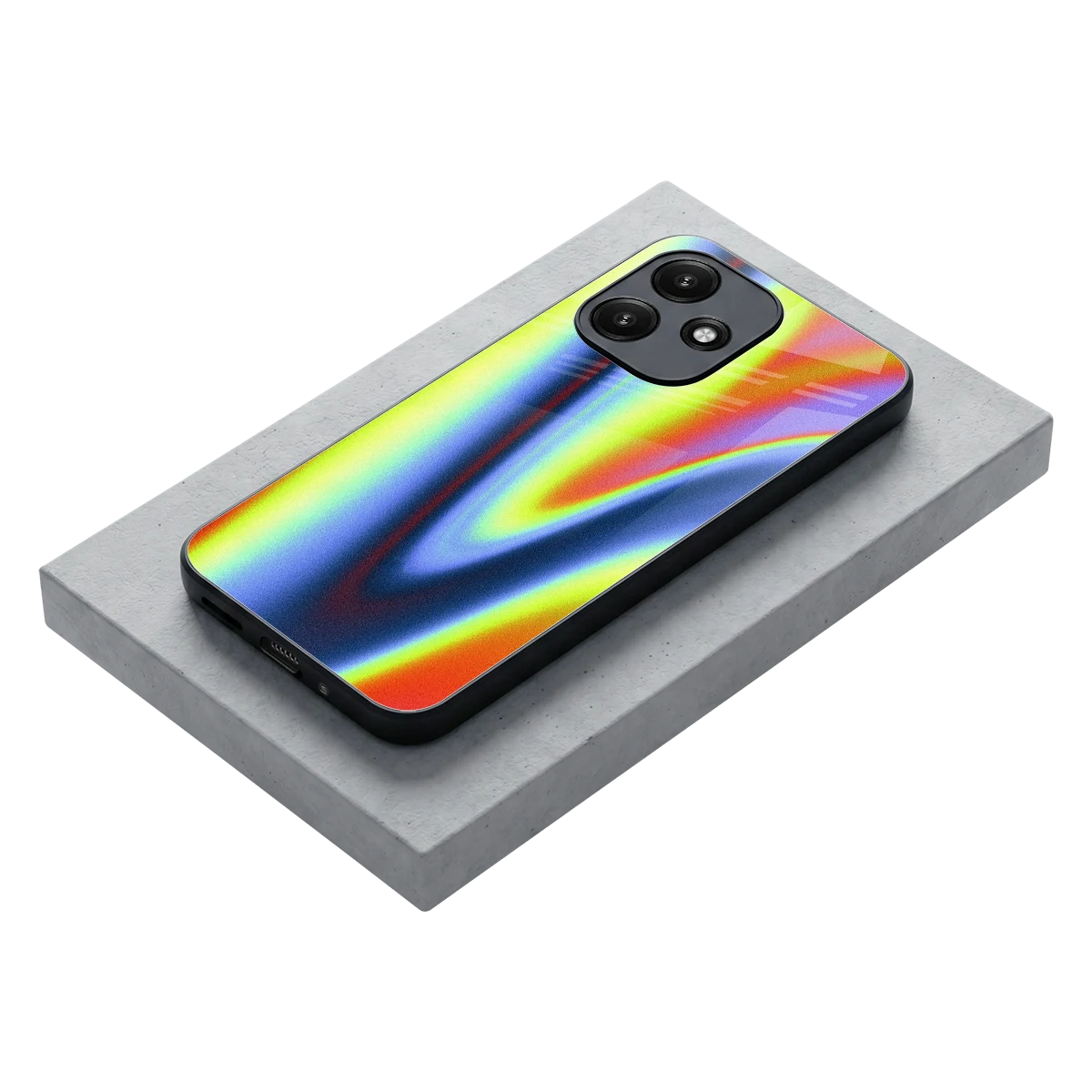 Luminous Aura stylish phone case for redmi 12 5g | glossy glass and slim fit