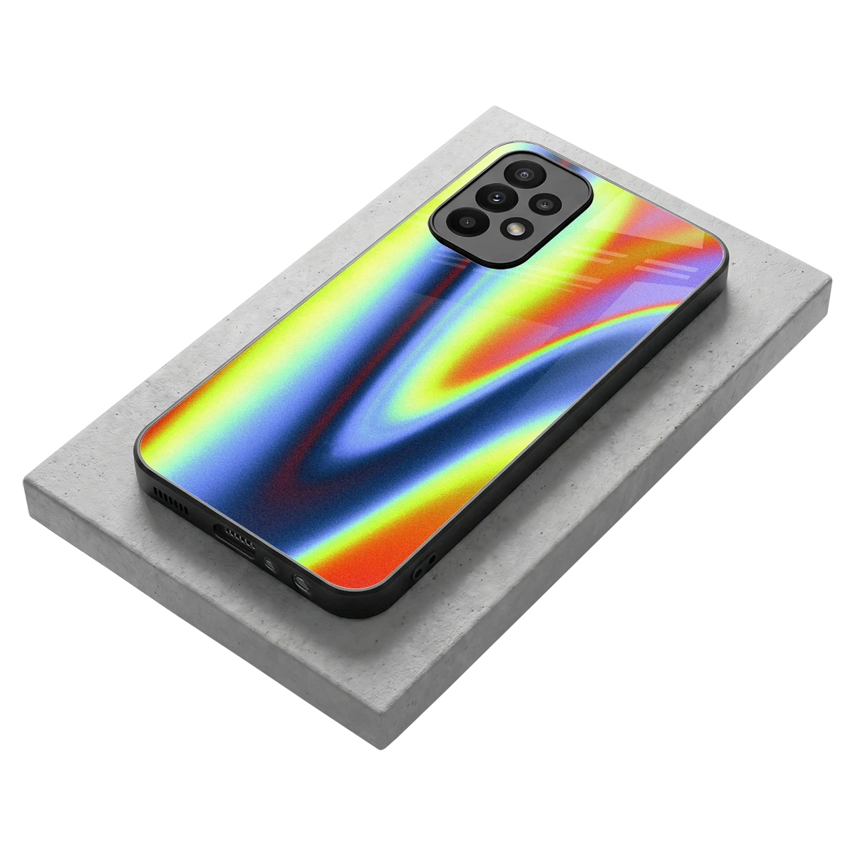 Luminous Aura stylish phone case for samsung galaxy a23 | glossy glass and slim fit