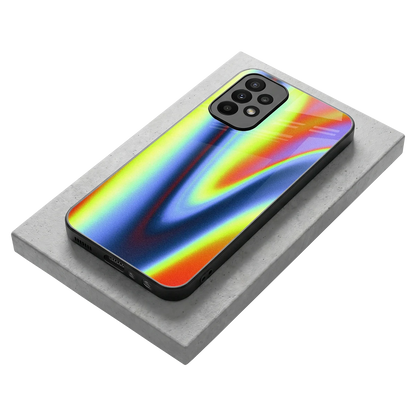 Luminous Aura stylish phone case for samsung galaxy a23 | glossy glass and slim fit