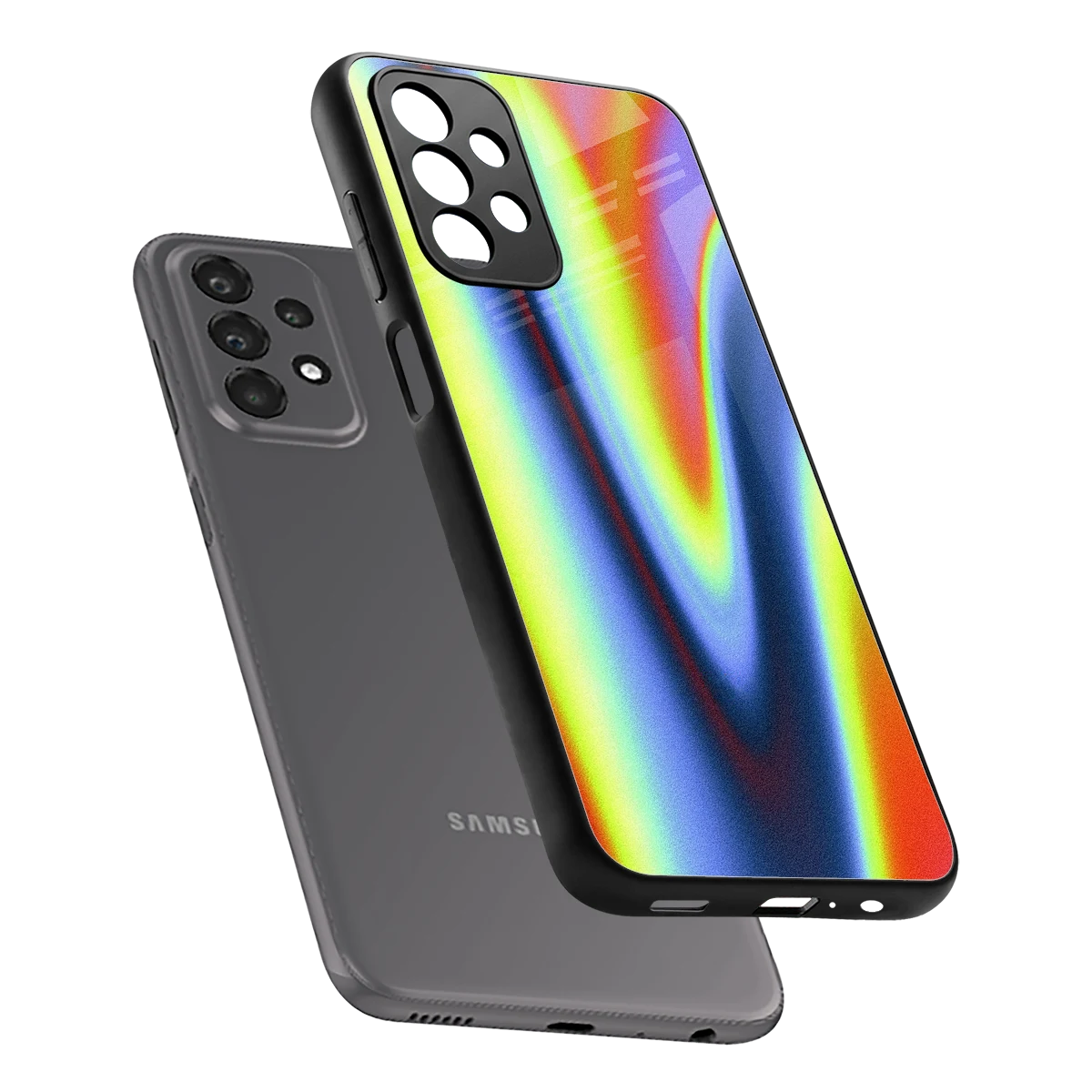 Luminous Aura sleek samsung galaxy a23 cover with tempered glass back and TPU edges