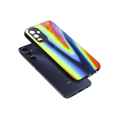 Luminous Aura sleek samsung galaxy m14 5g cover with tempered glass back and TPU edges