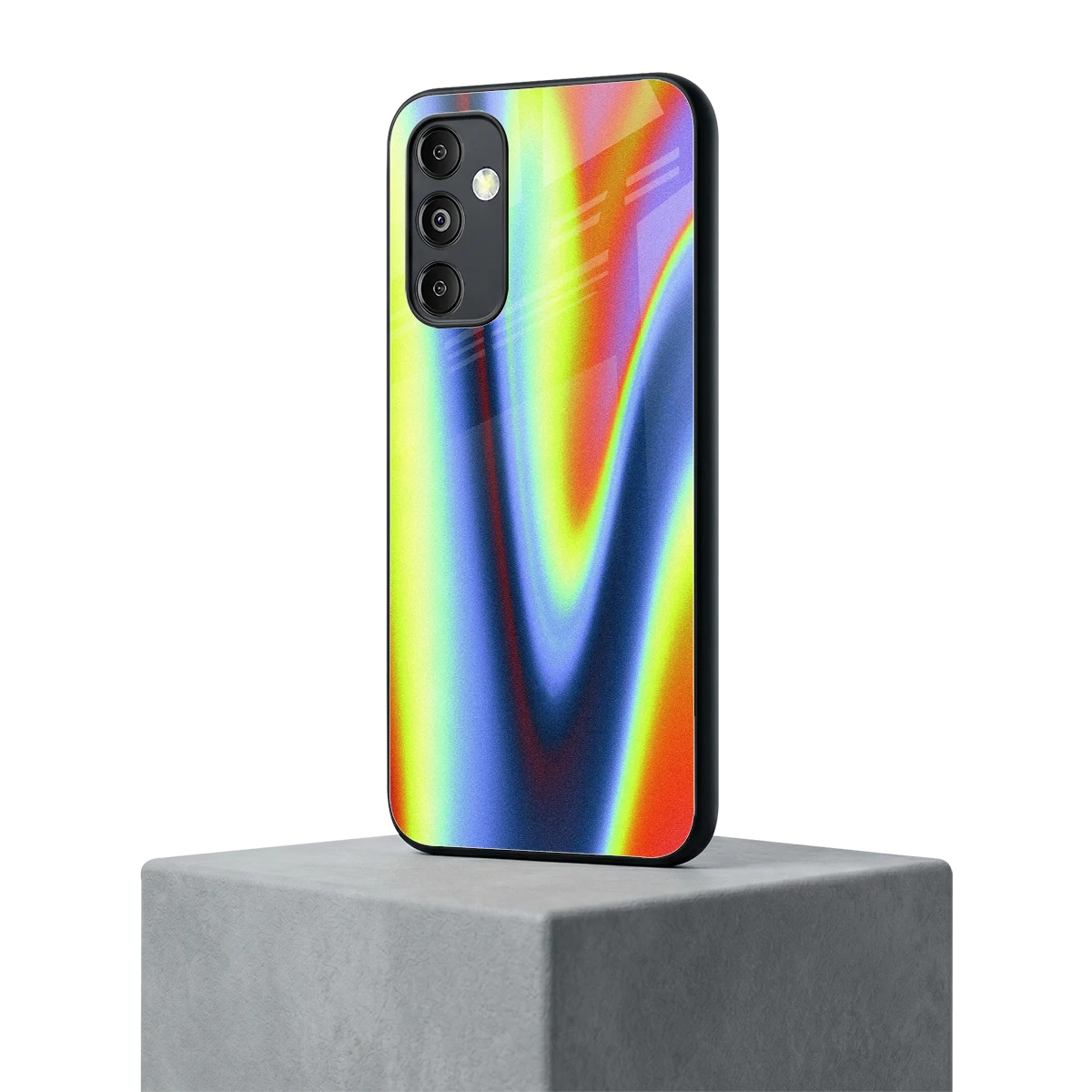 Luminous Aura samsung galaxy m14 5g mobile cover | shockproof glass phone case