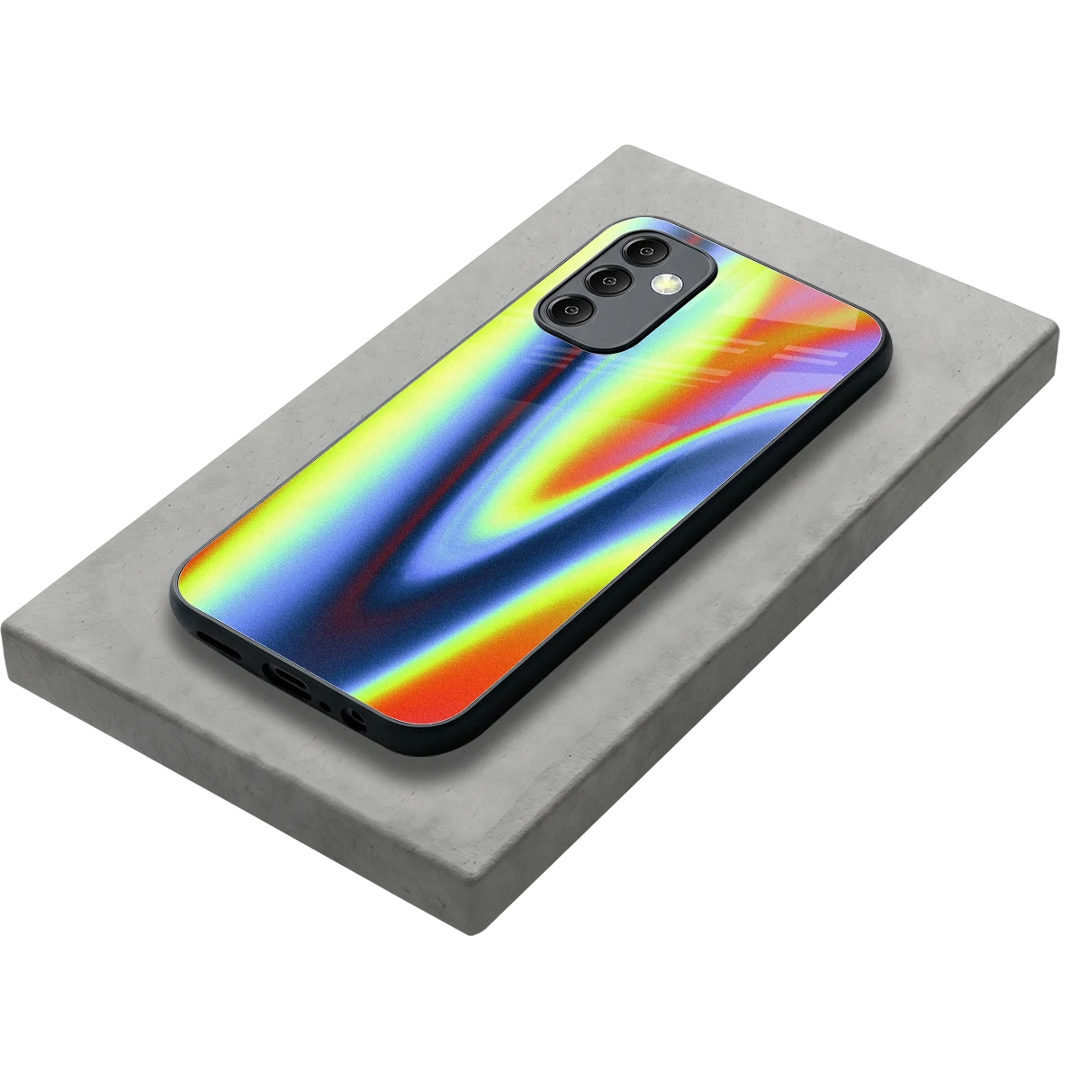 Luminous Aura stylish phone case for samsung galaxy m14 5g | glossy glass and slim fit