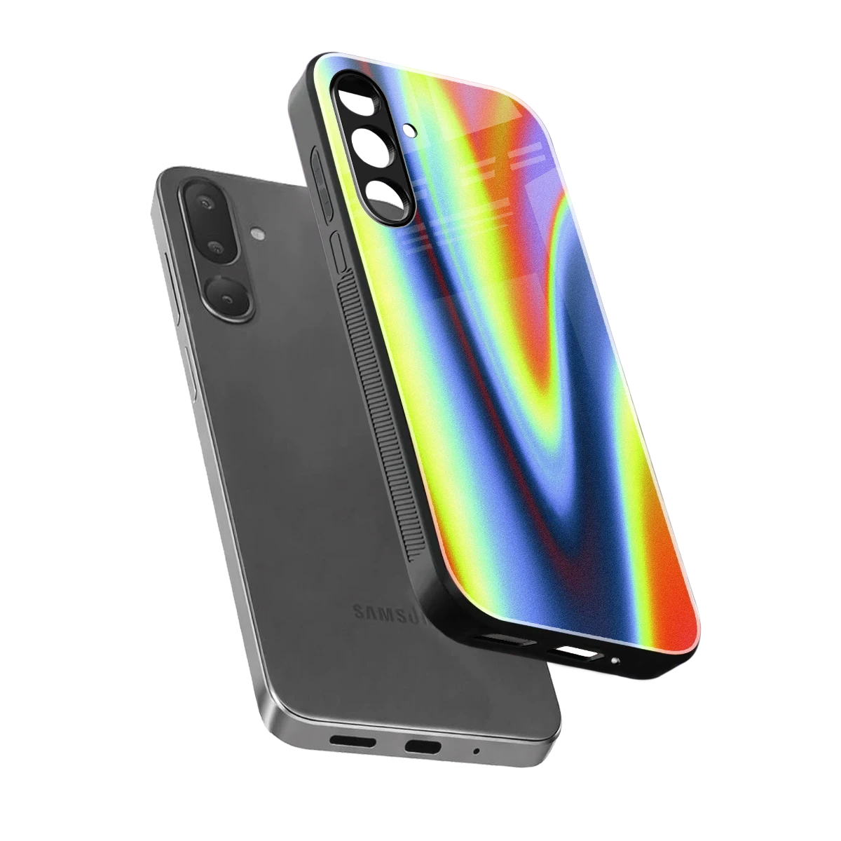 Luminous Aura sleek samsung galaxy m36 5g cover with tempered glass back and TPU edges