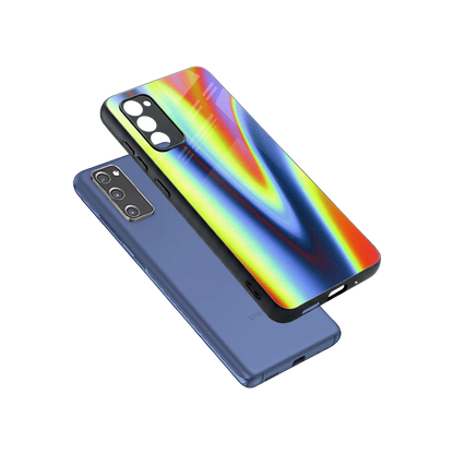 Luminous Aura sleek samsung galaxy s20 fe cover with tempered glass back and TPU edges