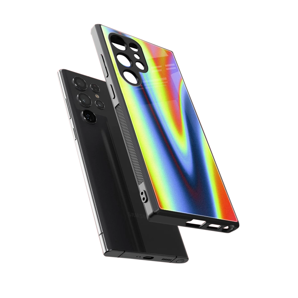 Luminous Aura sleek samsung galaxy s23 ultra cover with tempered glass back and TPU edges