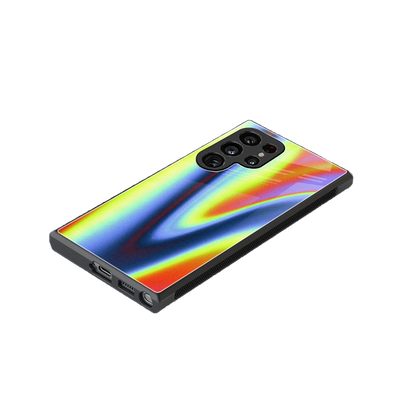Luminous Aura stylish phone case for samsung galaxy s24 ultra | glossy glass and slim fit