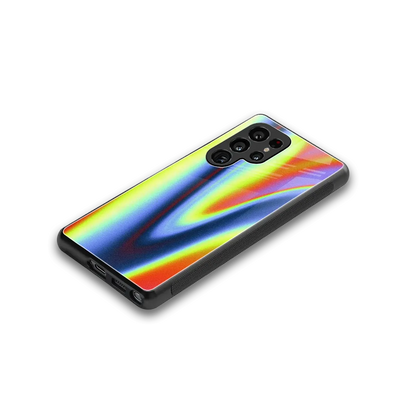 Luminous Aura stylish phone case for samsung galaxy s25 ultra | glossy glass and slim fit