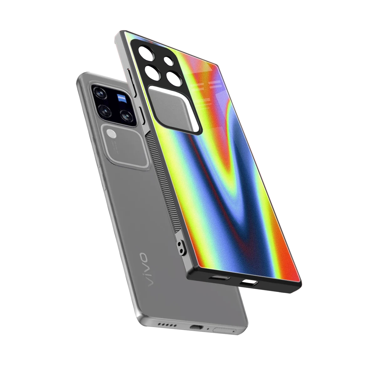 Luminous Aura sleekvivo v30 pro cover with tempered glass back and TPU edges