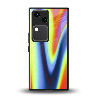 Luminous Aura back phone cover | glass case for vivo v30