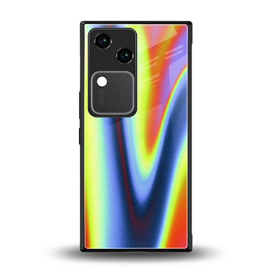 Luminous Aura back phone cover | glass case for vivo v30