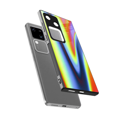 Luminous Aura sleek vivo v30 cover with tempered glass back and TPU edges