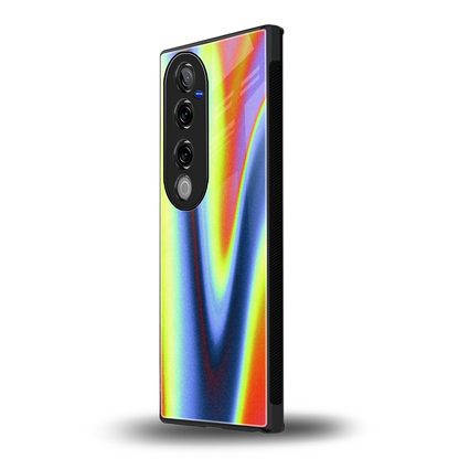 Luminous Aura vivo v40 pro mobile cover | shockproof glass phone case