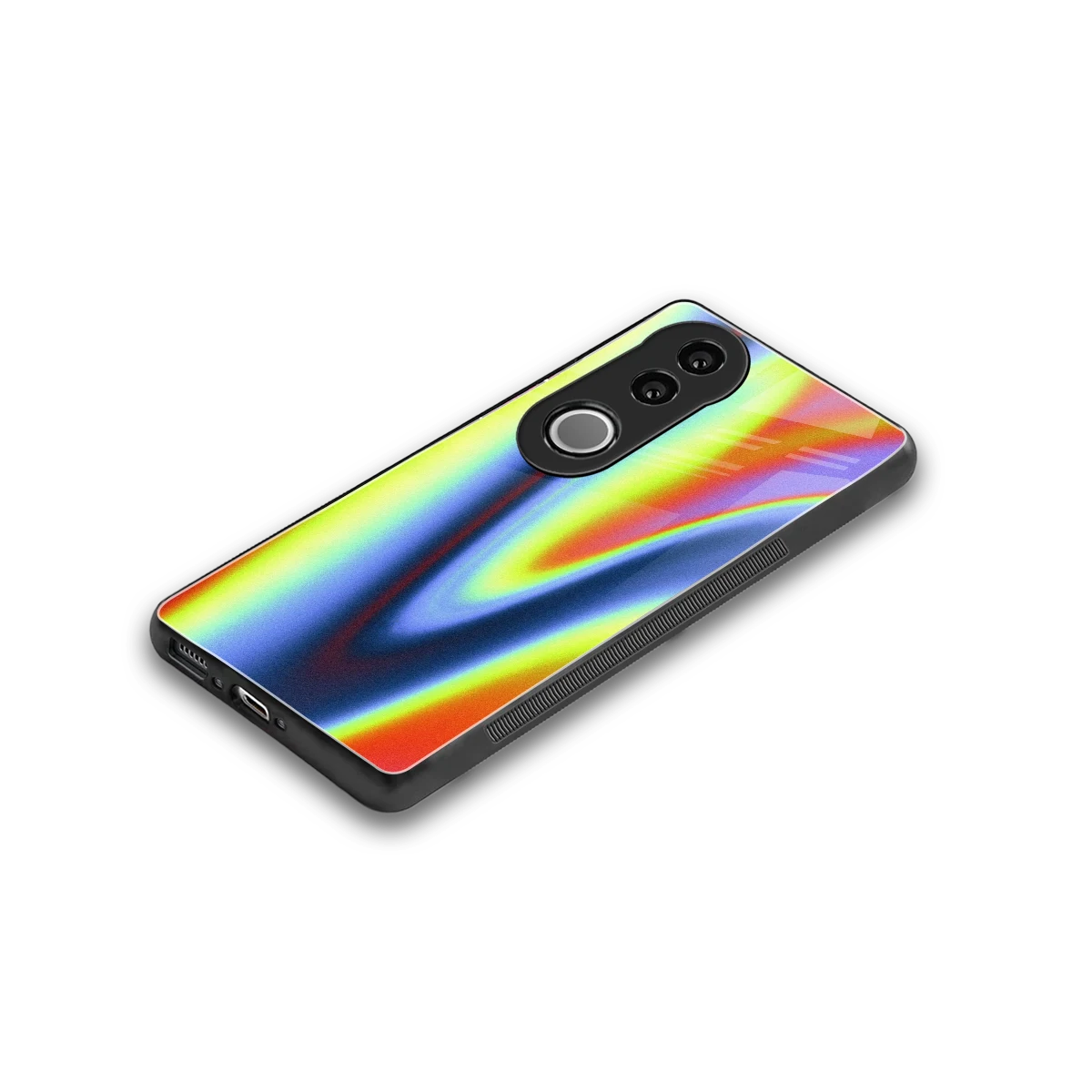 Luminous Aura stylish phone case for vivo v50 | glossy glass and slim fit