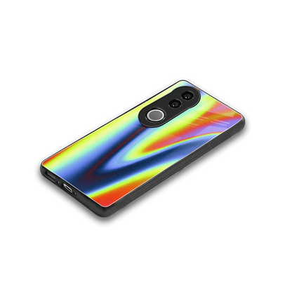 Luminous Aura stylish phone case for vivo v50 | glossy glass and slim fit