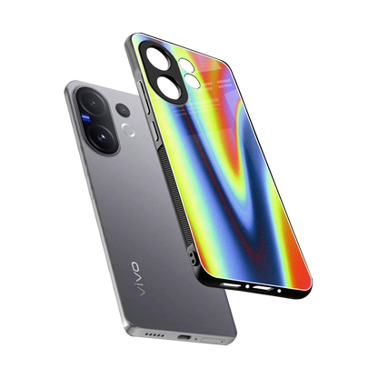 Luminous Aura sleek vivo v60 cover with tempered glass back and TPU edges