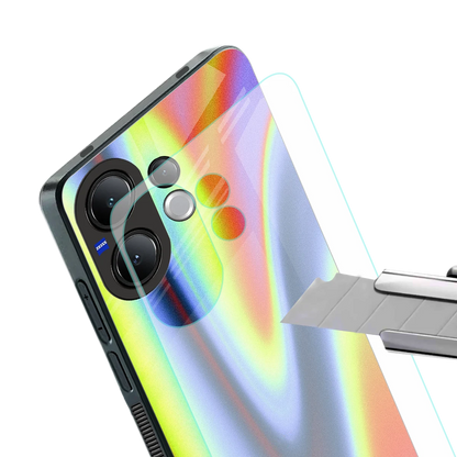 Luminous Aura stylish phone case for vivo v60 | glossy glass and slim fit