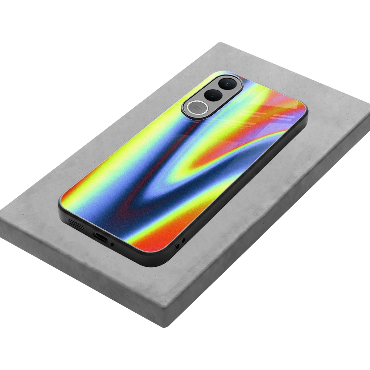 Luminous Aura stylish phone case for vivo v70 fe | glossy glass and slim fit