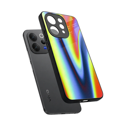 Luminous Aura sleek vivo v70 cover with tempered glass back and TPU edges