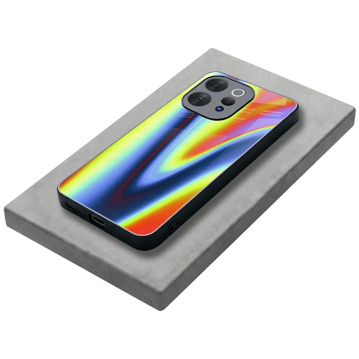 Luminous Aura stylish phone case for vivo v70 elite | glossy glass and slim fit