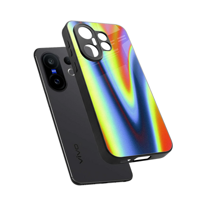 Luminous Aura sleek vivo x200 fe cover with tempered glass back and TPU edges