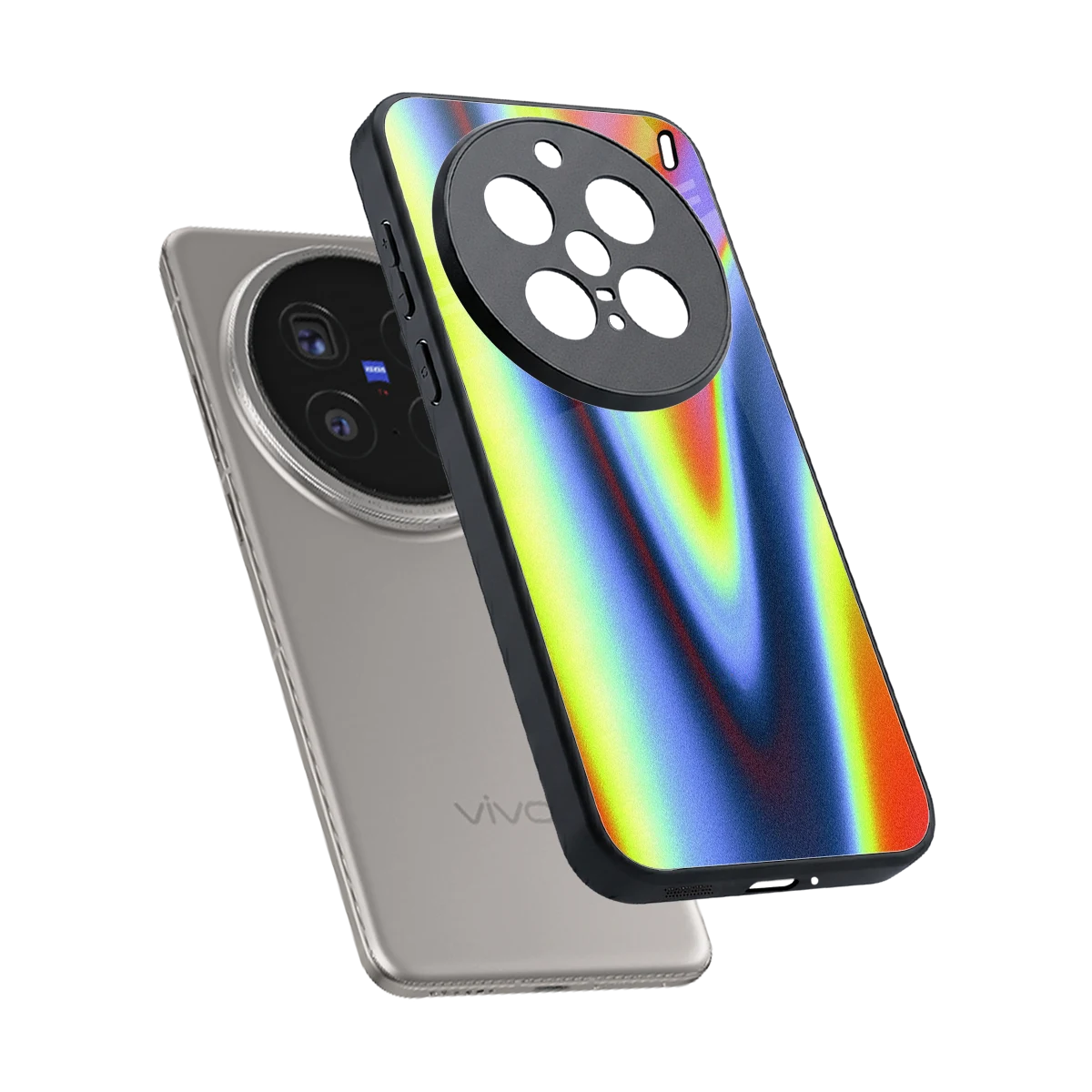 Luminous Aura sleek vivo x200 pro cover with tempered glass back and TPU edges